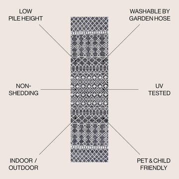 Kafel Tribal Bohemian Indoor/outdoor Area Rug